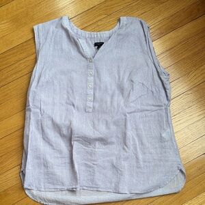 Talbots Purple Pinstripe Sleeveless Top